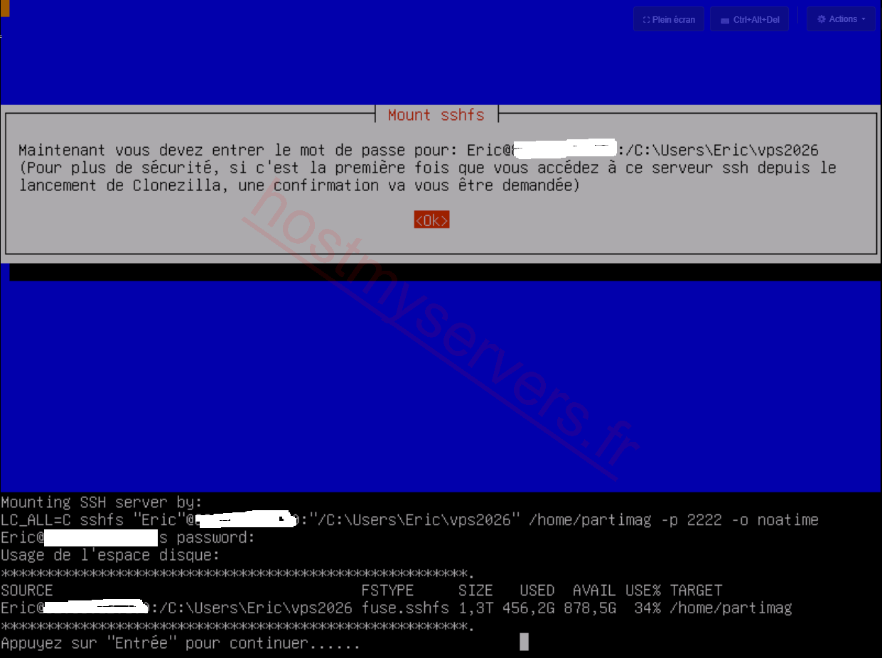 Montage du dossier SSH