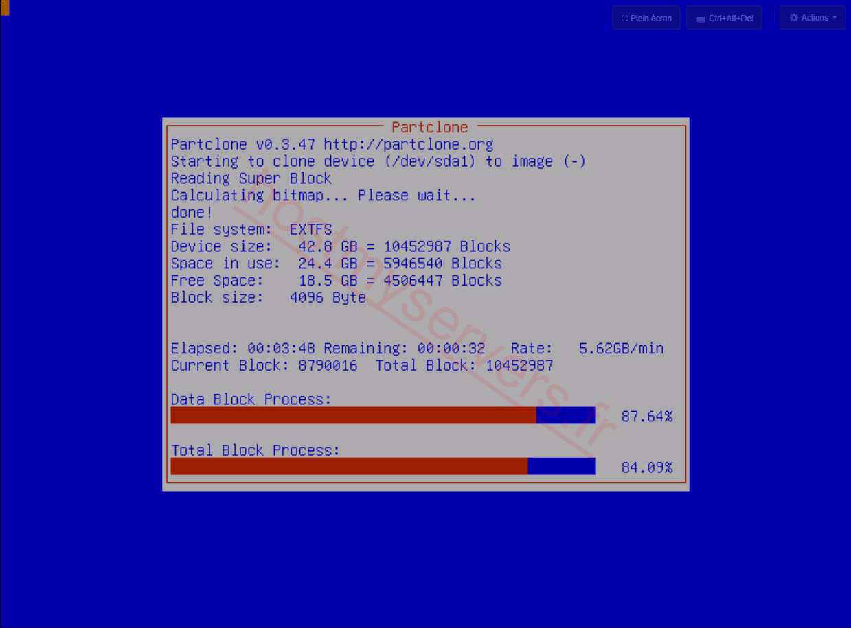 Backup almost complete