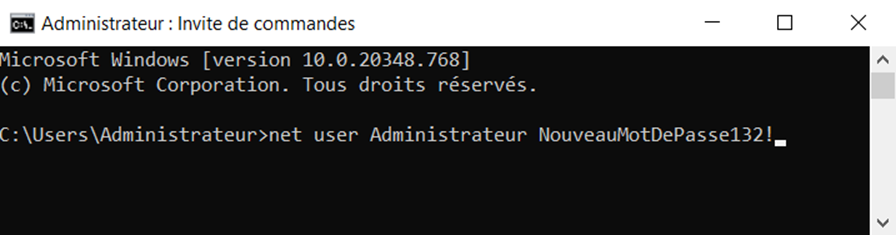 Esempio cambio password